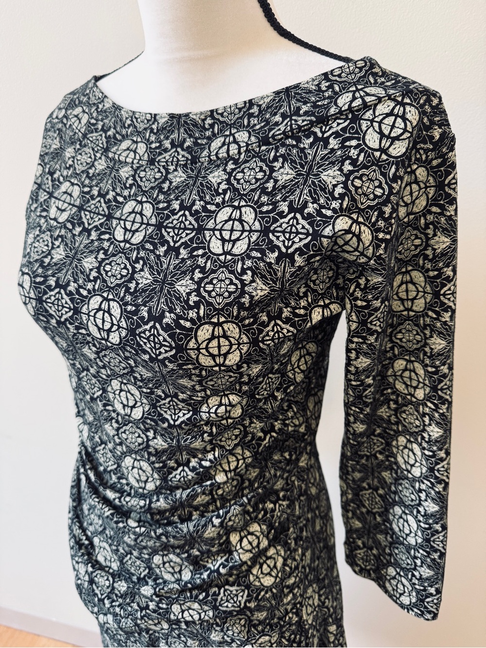 Geometric Long Sleeve Dress